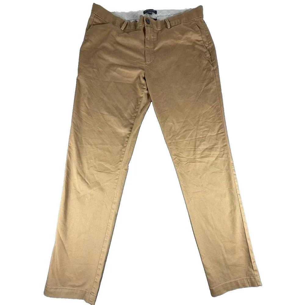 Banana Republic Pants Mens 35x34 Brown Chino Slim Fit Stretch Twill Casual